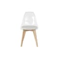 Miniatyrbild 4 av 7: Matsalsstol DKD Home Decor Vit Transparent Naturell Trä Polykarbonater 54 x 47 x 81 cm