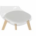 Miniatyrbild 2 av 7: Matsalsstol DKD Home Decor Vit Transparent Naturell Trä Polykarbonater 54 x 47 x 81 cm