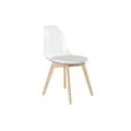 Miniatyrbild 1 av 7: Matsalsstol DKD Home Decor Vit Transparent Naturell Trä Polykarbonater 54 x 47 x 81 cm