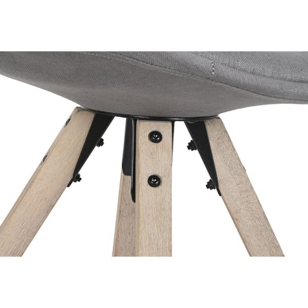 Matsalsstol DKD Home Decor Polyester Mörkgrå Tölgy (48 x 44 x 84 cm)