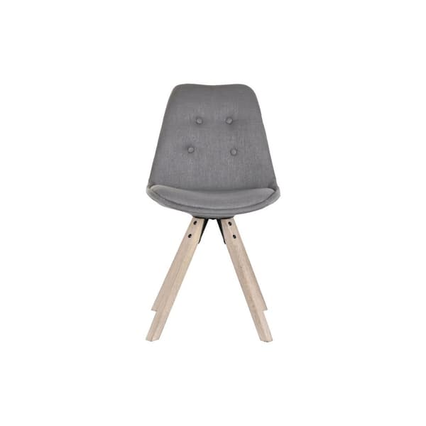 Matsalsstol DKD Home Decor Polyester Mörkgrå Tölgy (48 x 44 x 84 cm)