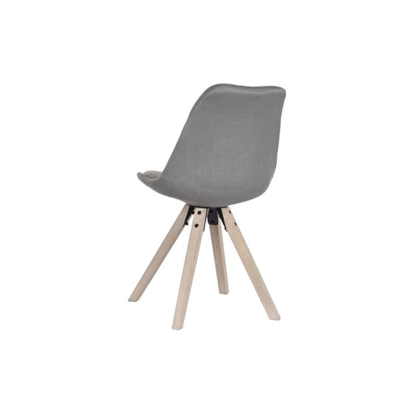 Matsalsstol DKD Home Decor Polyester Mörkgrå Tölgy (48 x 44 x 84 cm)
