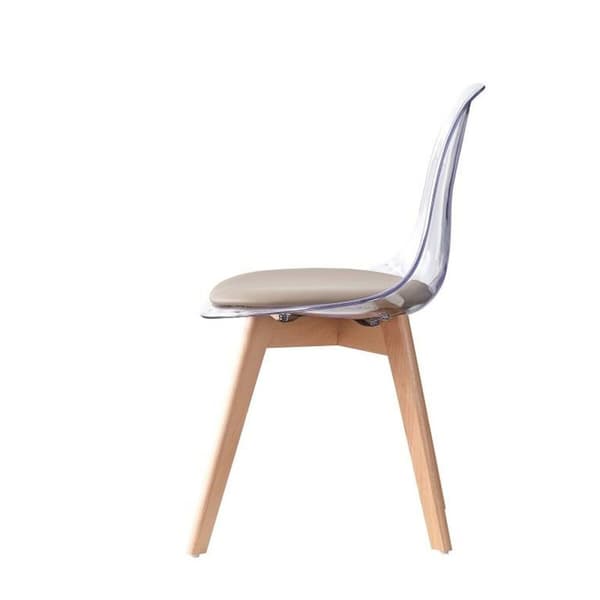 Matsalsstol DKD Home Decor Beige Trä Polykarbonater 54 x 47 x 81 cm