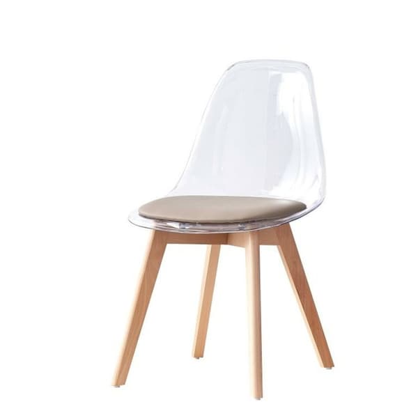 Matsalsstol DKD Home Decor Beige Trä Polykarbonater 54 x 47 x 81 cm