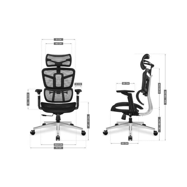 Kontorsstol - MARK ADLER - Expert 9.5 - Ergonomisk - Tyg AirMESH HD - Svart