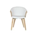 Miniatyrbild 2 av 6: Matsalsstol Home ESPRIT Vit Polyester Trä 60 x 57,5 x 79 cm