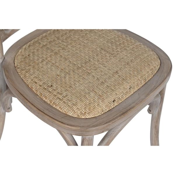 Matsalsstol Home ESPRIT Ljusbrun Rattan Gran 45 x 48 x 92 cm