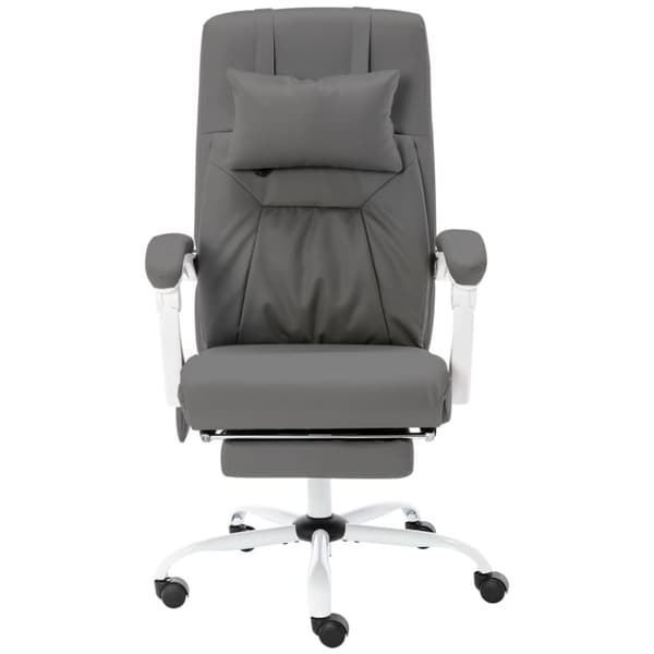 Massagekontorsstol grå konstläder