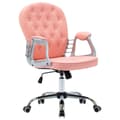 Miniatyrbild 2 av 2: Kontorsstol snurrbar rosa konstläder