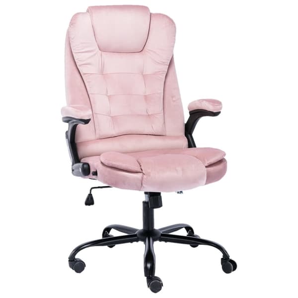 Kontorsstol rosa sammet