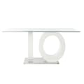 Miniatyrbild 5 av 6: Matsalsbord DKD Home Decor Glas Transparent Vit Trä MDF (160 x 90 x 75 cm)