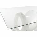 Miniatyrbild 6 av 6: Matsalsbord DKD Home Decor Glas Transparent Vit Trä MDF (160 x 90 x 75 cm)