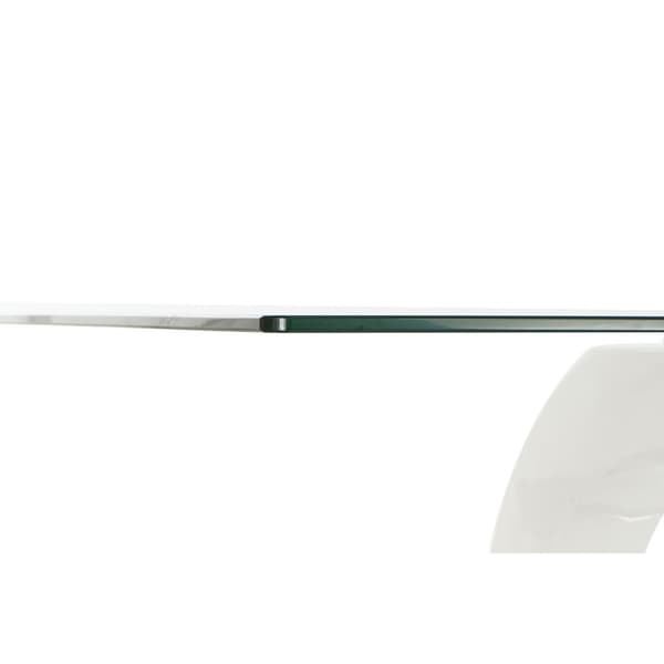 Spisebord DKD Home Decor Krystal Gennemsigtig Hvid Træ MDF (160 x 90 x 75 cm)