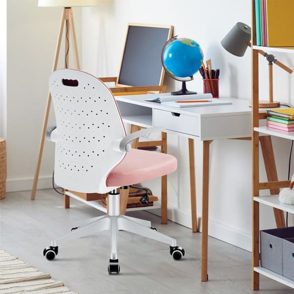 Kontorsstol barn MARK ADLER Junior 4.0 Rosa - Ergonomisk, justerbar höjd, fällbara armstöd, självlåsande hjul
