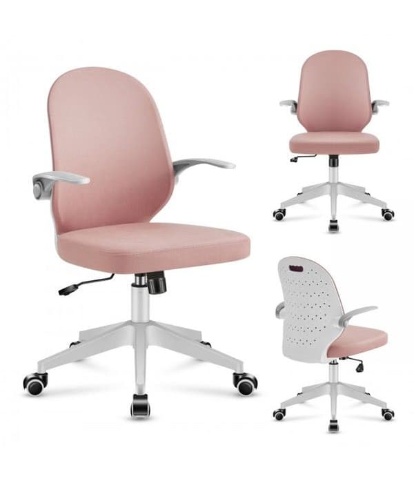 Kontorsstol barn MARK ADLER Junior 4.0 Rosa - Ergonomisk, justerbar höjd, fällbara armstöd, självlåsande hjul