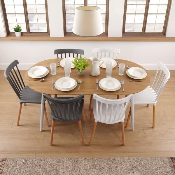 Spisebord Versa DOINYO Hvid Metal Træ MDF 80 x 75 x 160 cm