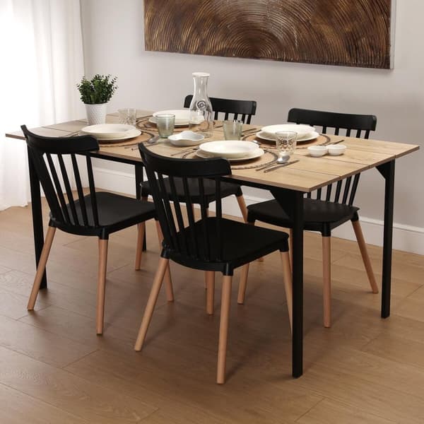 Spisebord Versa Collins Metal Melamin Træ MDF 75 x 80 x 164,5 cm