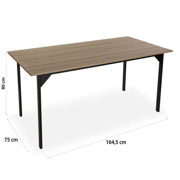 Spisebord Versa Collins Metal Melamin Træ MDF 75 x 80 x 164,5 cm