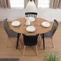 Miniatyrbillede 2 af 6: Spisebord Versa DOINYO  Sort Metal Træ MDF 80 x 75 x 160 cm