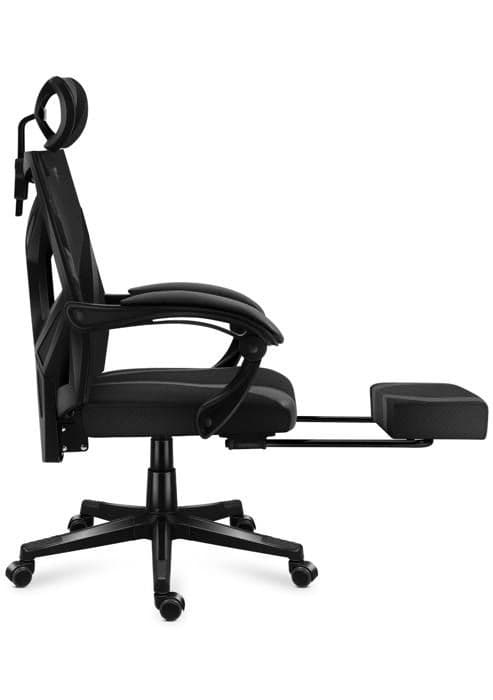 HUZARO COMBAT 5.0 Gaming Stol Svart, Justerbar höjd, Kontorsstol, Svankstöd, Fotstöd, Nackstöd, Gaming PC
