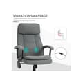 Miniatyrbild 4 av 6: Vinsetto Massage Kontorsstol, ergonomisk kontorsstol, justerbar höjd gamingstol, grå