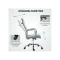 Miniatyrbild 5 av 6: Kontorsstol Vinsetto Ergonomisk design med vippfunktion, konstläder, ljusgrå