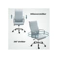 Miniatyrbild 6 av 6: Kontorsstol Vinsetto Ergonomisk design med vippfunktion, konstläder, ljusgrå