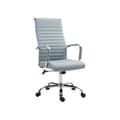 Miniatyrbild 1 av 6: Kontorsstol Vinsetto Ergonomisk design med vippfunktion, konstläder, ljusgrå