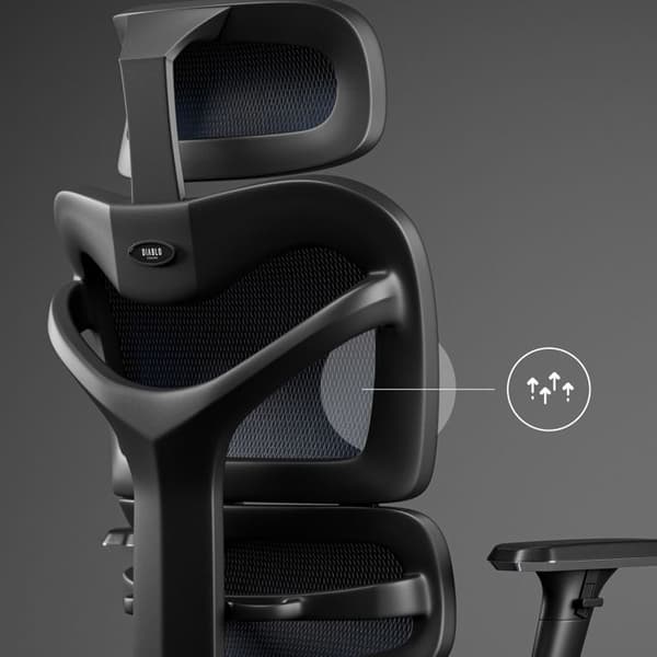 Ergonomisk stol Diablo V-Commander: Svart-Blå