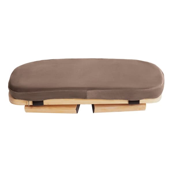 Bærbar Meditationsskammel, Komfortabel Svammeskumpude, Sammenklappeligt Design, Ergonomisk 5° Tilt,Kaffe