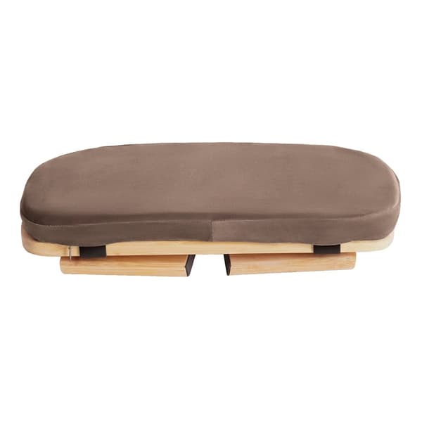 Bærbar Meditationsskammel, Komfortabel Svammeskumpude, Sammenklappeligt Design, Ergonomisk 5° Tilt,Kaffe
