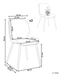 Miniatyrbilde 3 av 10: Sett med 2 Konferansestoler Lysebeige Polyester Polstring Jernben Kontormøbler Moderne