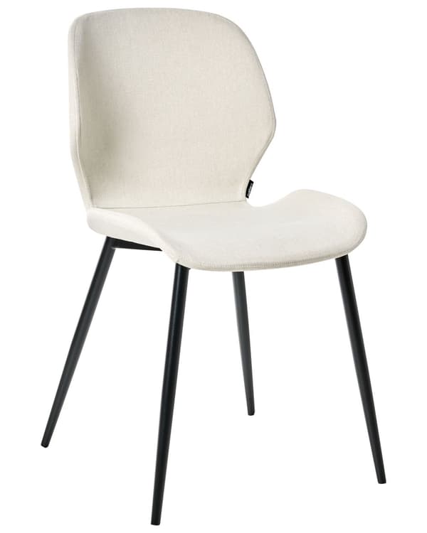 Sett med 2 Konferansestoler Lysebeige Polyester Polstring Jernben Kontormøbler Moderne
