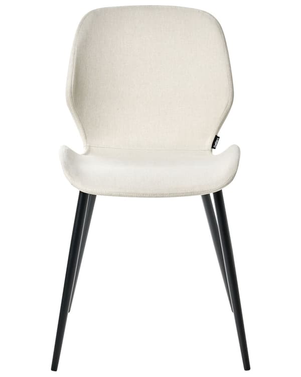 Sett med 2 Konferansestoler Lysebeige Polyester Polstring Jernben Kontormøbler Moderne