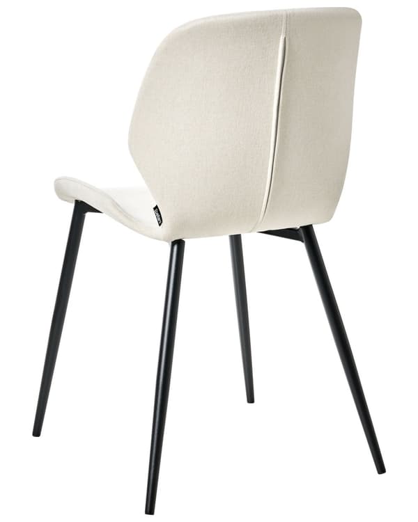 Sett med 2 Konferansestoler Lysebeige Polyester Polstring Jernben Kontormøbler Moderne
