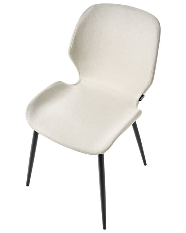 Sett med 2 Konferansestoler Lysebeige Polyester Polstring Jernben Kontormøbler Moderne