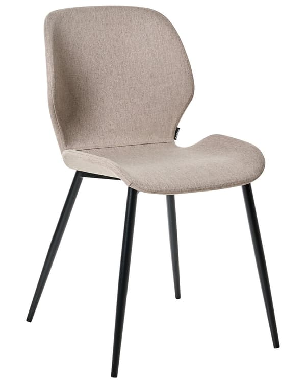 Sett med 2 Konferansestoler Taupe Polyester Polstring Jernben Kontormøbler Moderne