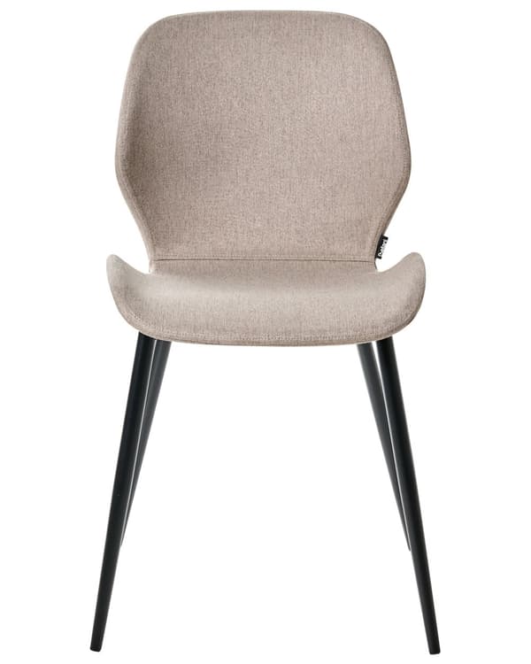 Sett med 2 Konferansestoler Taupe Polyester Polstring Jernben Kontormøbler Moderne