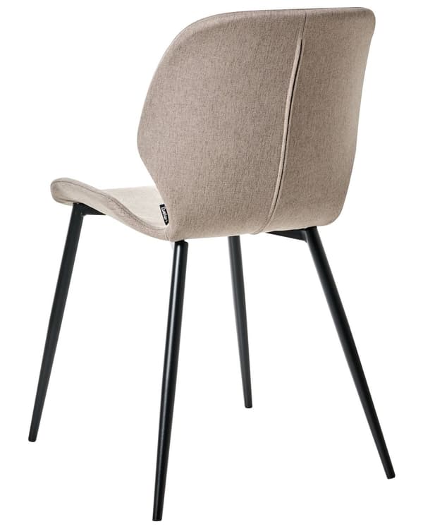 Sett med 2 Konferansestoler Taupe Polyester Polstring Jernben Kontormøbler Moderne
