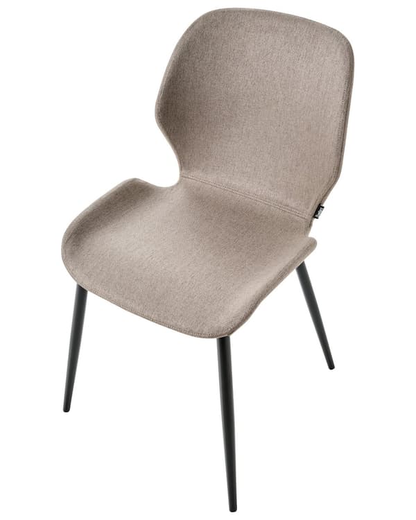 Sett med 2 Konferansestoler Taupe Polyester Polstring Jernben Kontormøbler Moderne