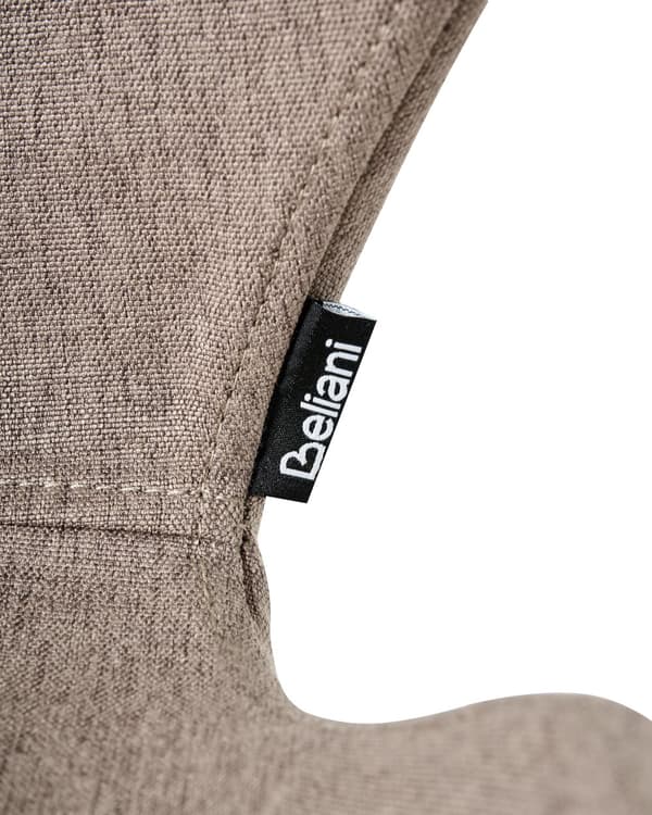 Sett med 2 Konferansestoler Taupe Polyester Polstring Jernben Kontormøbler Moderne