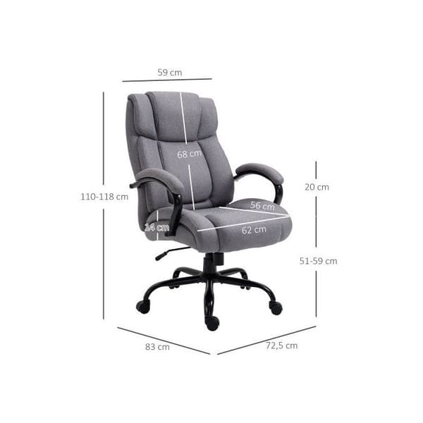 Kontorsstol Funktion svängbar Ergonomisk stol med tjock stoppning Belastningskapacitet 220 kg