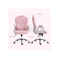 Miniatyrbild 3 av 6: Ergonomisk kontorsstol med gungfunktion, höjdjusterbar, max vikt 120 kg, rosa färg