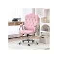 Miniatyrbild 2 av 6: Ergonomisk kontorsstol med gungfunktion, höjdjusterbar, max vikt 120 kg, rosa färg