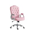 Miniatyrbild 1 av 6: Ergonomisk kontorsstol med gungfunktion, höjdjusterbar, max vikt 120 kg, rosa färg