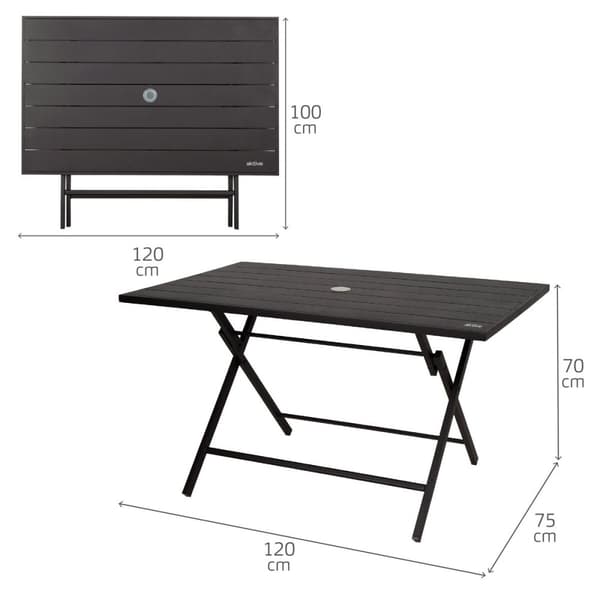 Fällbord Aktive 120 x 70 x 75 cm