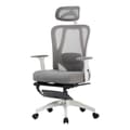 Miniatyrbild 1 av 6: Sevencomfort - Ergonomisk kontorsstol med justerbar sits - Andningsbar kontorsstol med ländryggsstöd - Max belastning 200KG - Grå