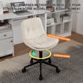Miniatyrbild 5 av 6: Sevencomfort-snurrstol för kontor-höjdjusterbar-SGS-certifierad-explosionssäker gaskolumn-vit