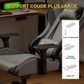 Miniatyrbild 6 av 6: FOXSPORT Spelstol med Fotstöd - Ergonomisk Kontorsstol - Huvud- och Ländryggskudde - Mörkrets Tron