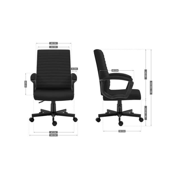 MARK ADLER BOSS 2.5 kontorsstol Svart, Ergonomisk, Justerbar höjd, Mjuka armstöd, PC-spel, Arbete, Spelkontor
